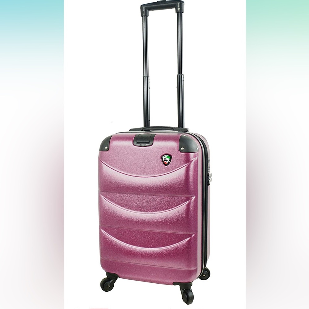 Mia Toro 360 rotation wheels carry on luggage bag in Pink